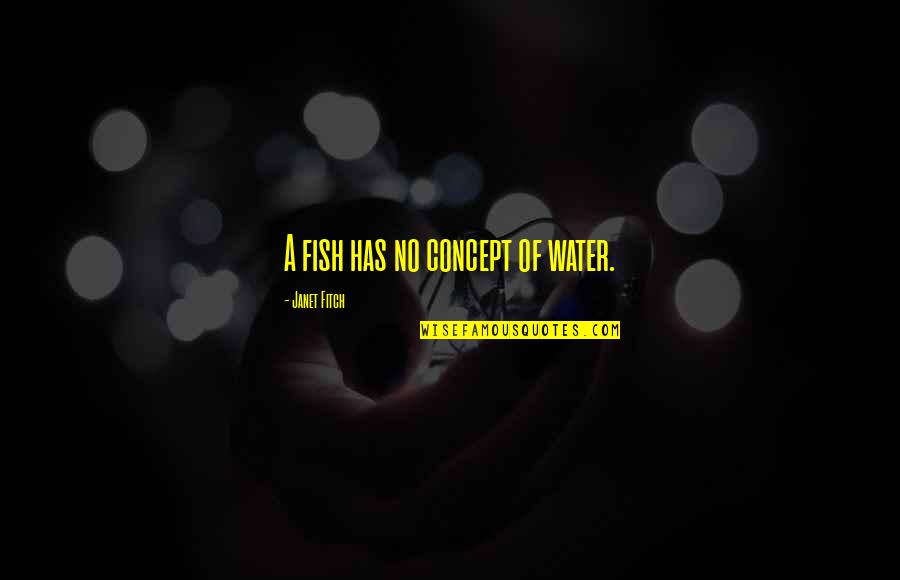 Sharabi Quotes By Janet Fitch: A fish has no concept of water. Sharabi Quotes By Janet Fitch: A fish has no concept of water.