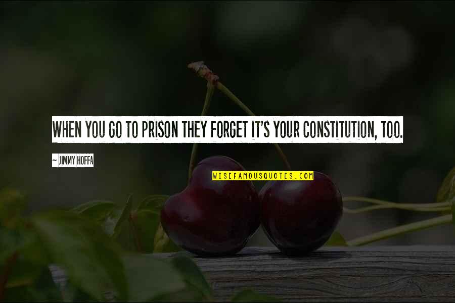 Sharayah Amy Quotes By Jimmy Hoffa: When you go to prison they forget it's