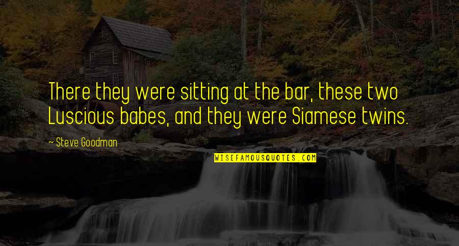Shared Passion Quotes By Steve Goodman: There they were sitting at the bar, these