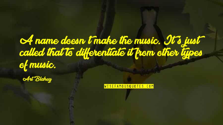 Sharepoint Motivational Quotes By Art Blakey: A name doesn't make the music. It's just