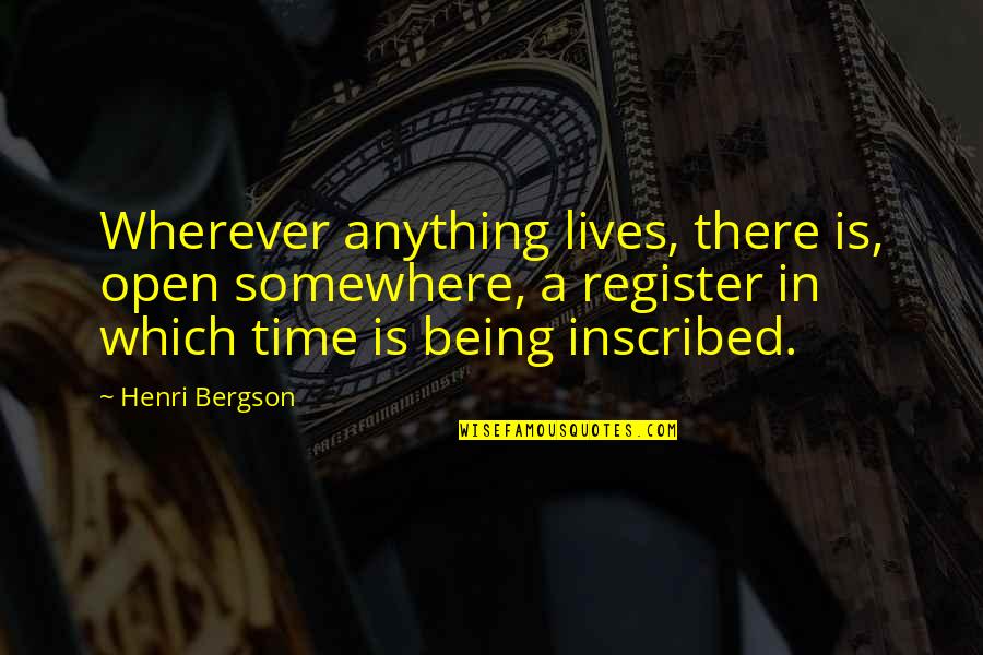 Sharie Quotes By Henri Bergson: Wherever anything lives, there is, open somewhere, a