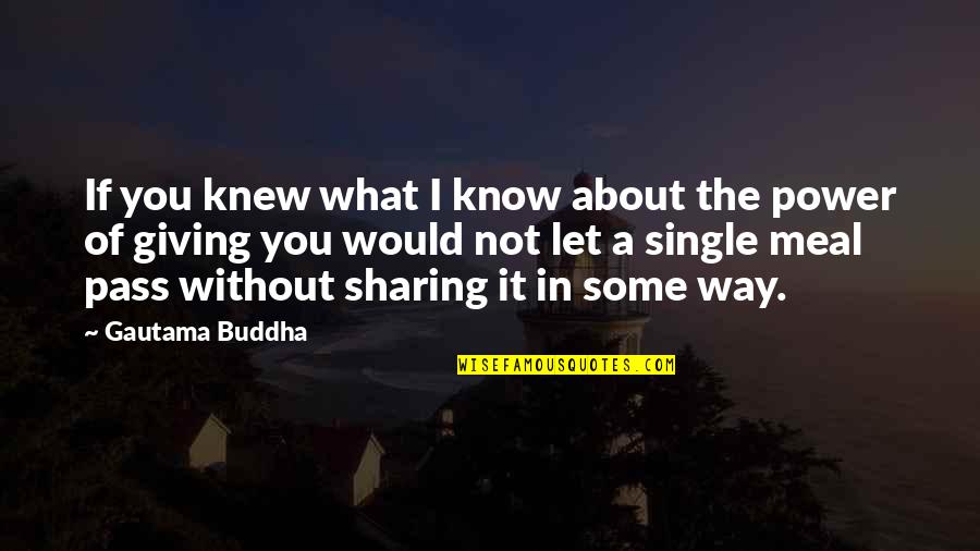 Sharing And Giving Quotes By Gautama Buddha: If you knew what I know about the