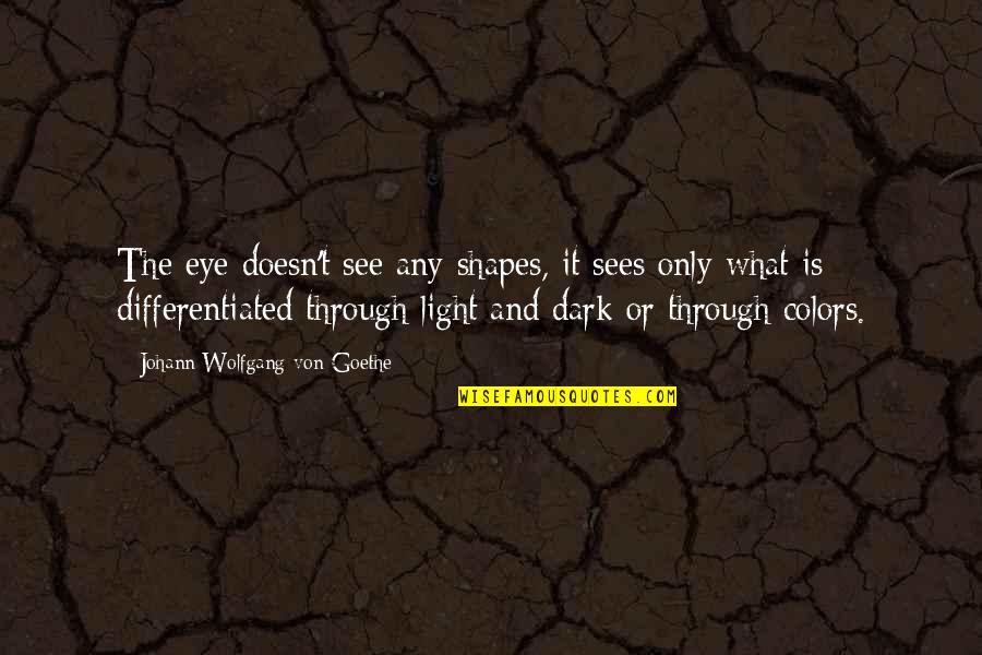 Sharing Old Memories Quotes By Johann Wolfgang Von Goethe: The eye doesn't see any shapes, it sees