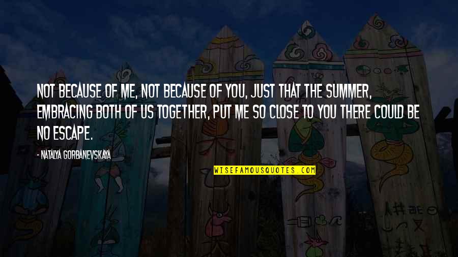 Sharing Recipe Quotes By Natalya Gorbanevskaya: Not because of me, not because of you, Sharing Recipe Quotes By Natalya Gorbanevskaya: Not because of me, not because of you,