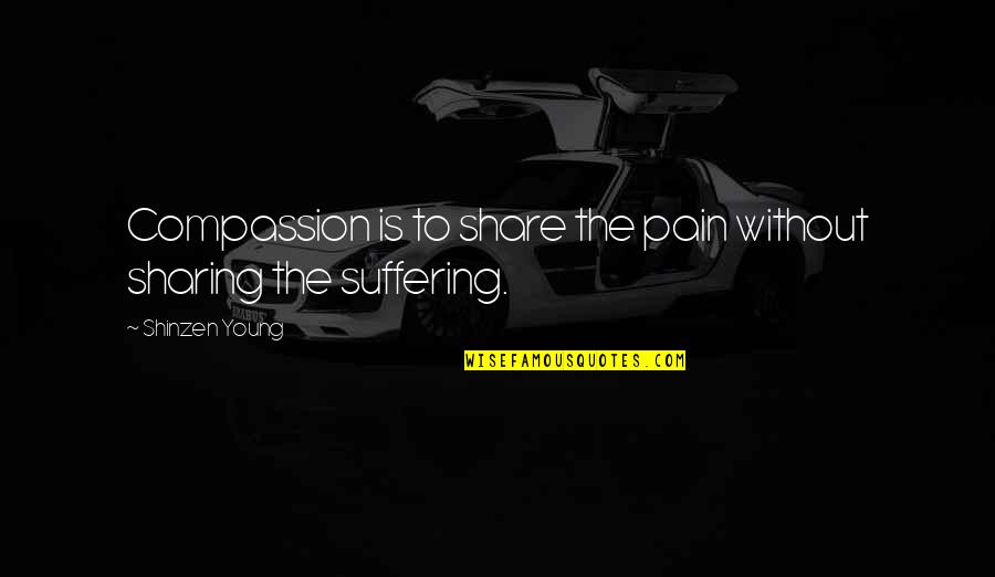Sharing Your Pain Quotes By Shinzen Young: Compassion is to share the pain without sharing