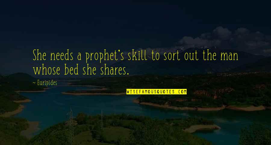 Shark Likes Quotes By Euripides: She needs a prophet's skill to sort out