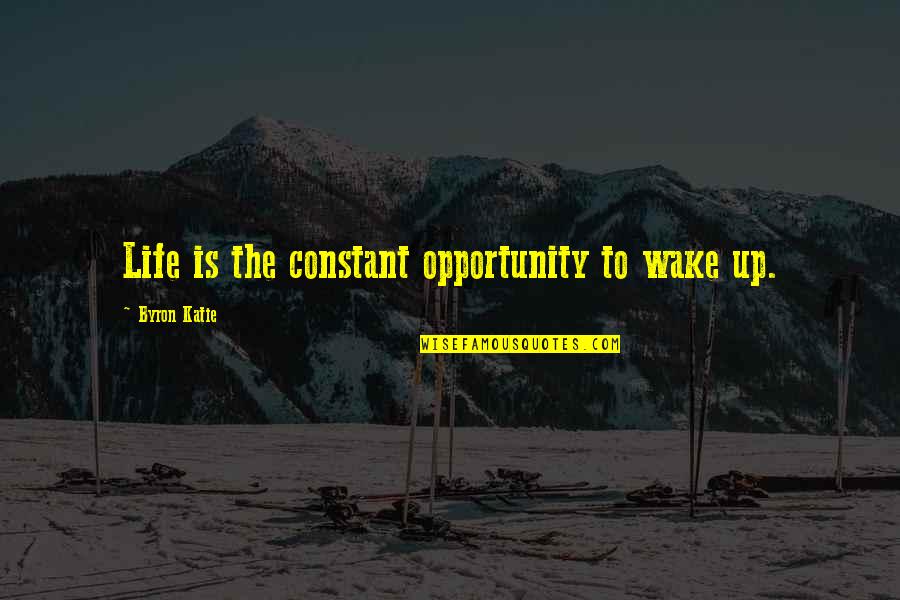 Shark Nets Quotes By Byron Katie: Life is the constant opportunity to wake up.