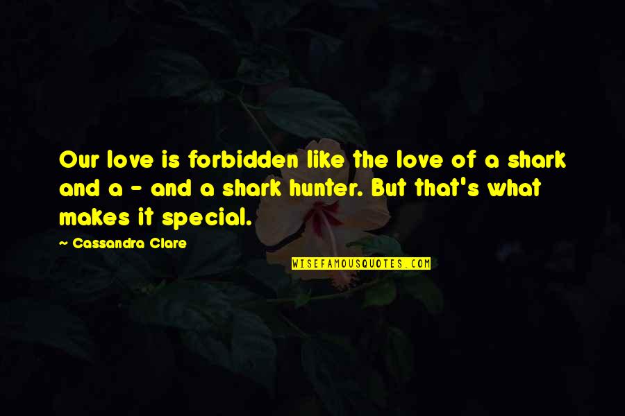 Shark Quotes By Cassandra Clare: Our love is forbidden like the love of