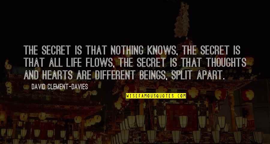 Sharomi Quotes By David Clement-Davies: The secret is that nothing knows, the secret Sharomi Quotes By David Clement-Davies: The secret is that nothing knows, the secret