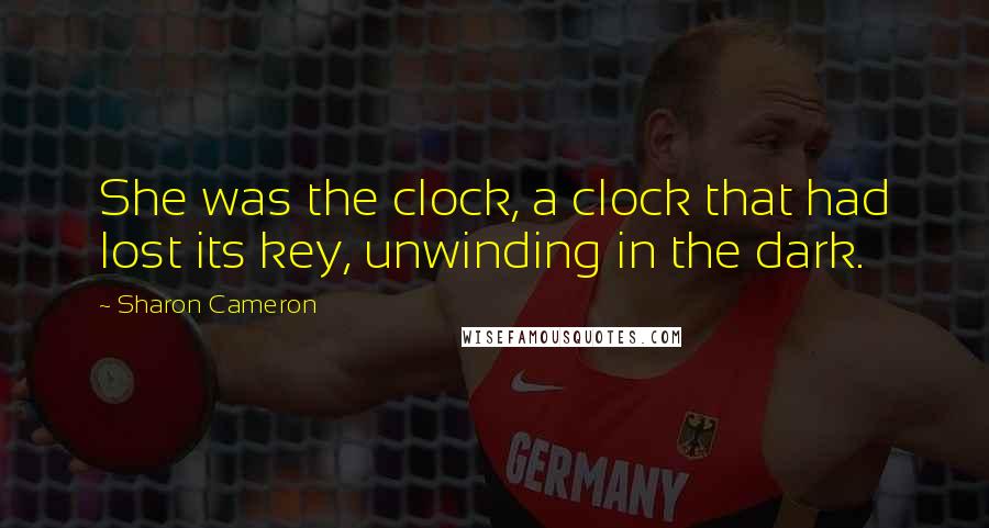 Sharon Cameron quotes: She was the clock, a clock that had lost its key, unwinding in the dark.