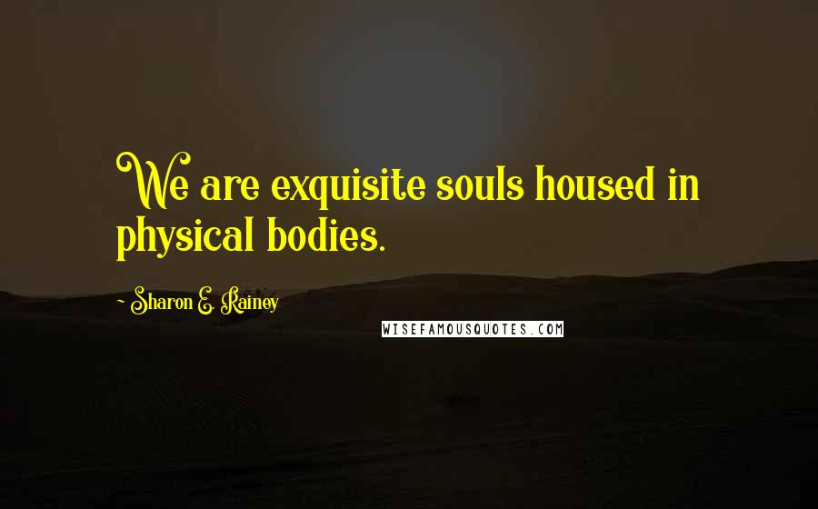 Sharon E. Rainey quotes: We are exquisite souls housed in physical bodies.