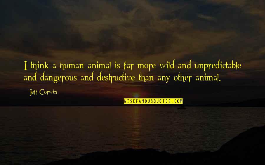 Sharon G Flake Quotes By Jeff Corwin: I think a human animal is far more