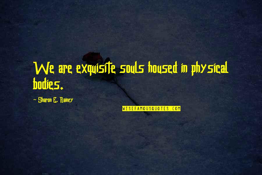 Sharon Rainey Quotes By Sharon E. Rainey: We are exquisite souls housed in physical bodies.