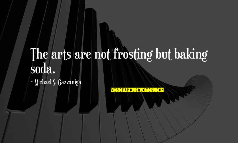 Sharp Edges Quotes By Michael S. Gazzaniga: The arts are not frosting but baking soda.