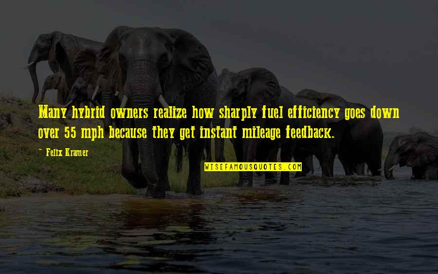 Sharply Quotes By Felix Kramer: Many hybrid owners realize how sharply fuel efficiency Sharply Quotes By Felix Kramer: Many hybrid owners realize how sharply fuel efficiency