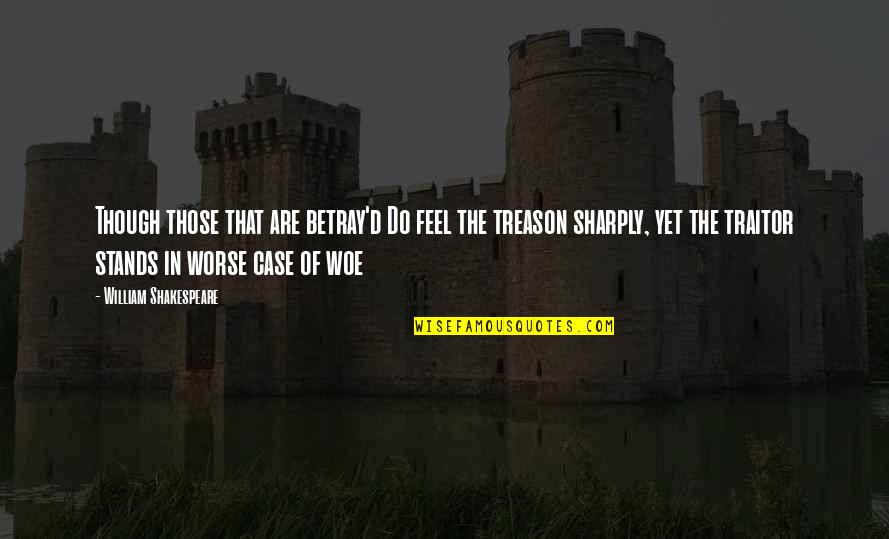 Sharply Quotes By William Shakespeare: Though those that are betray'd Do feel the Sharply Quotes By William Shakespeare: Though those that are betray'd Do feel the