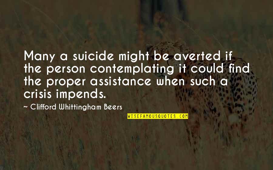 Shashlik Grill Quotes By Clifford Whittingham Beers: Many a suicide might be averted if the