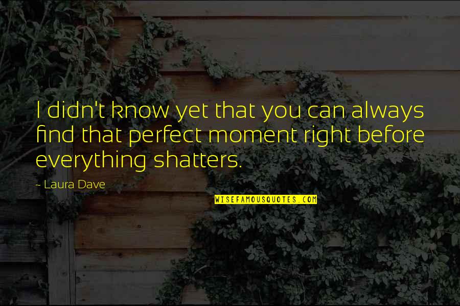 Shatters Quotes By Laura Dave: I didn't know yet that you can always