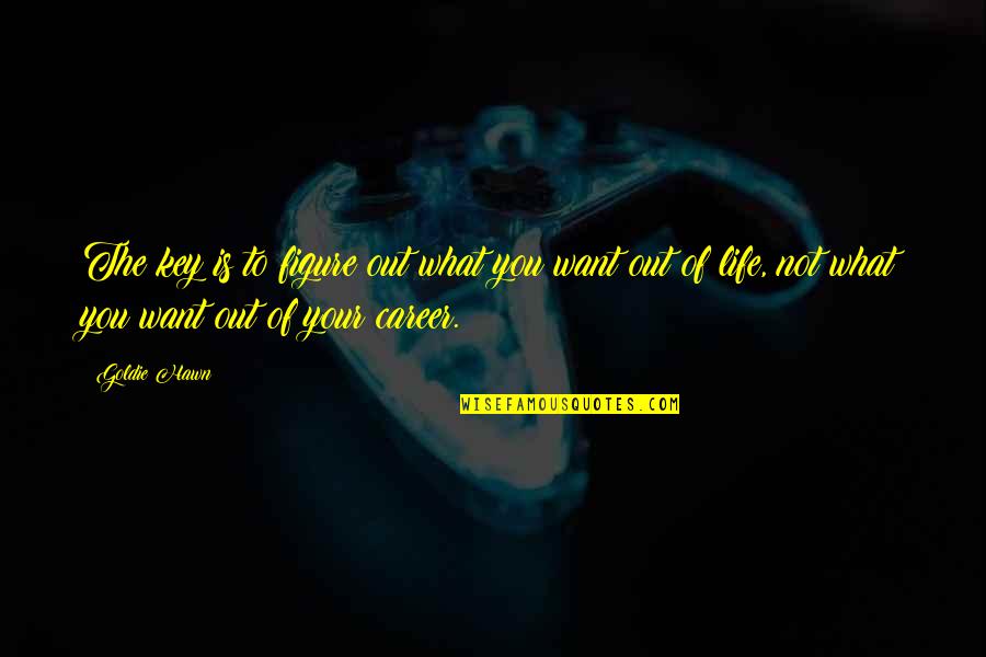 Shatterspike Quotes By Goldie Hawn: The key is to figure out what you Shatterspike Quotes By Goldie Hawn: The key is to figure out what you