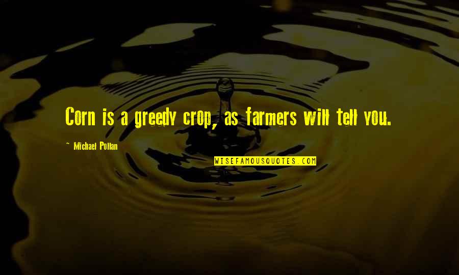 Shaula Alexander Quotes By Michael Pollan: Corn is a greedy crop, as farmers will Shaula Alexander Quotes By Michael Pollan: Corn is a greedy crop, as farmers will