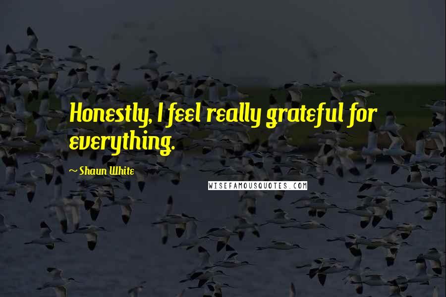 Shaun White quotes: Honestly, I feel really grateful for everything.