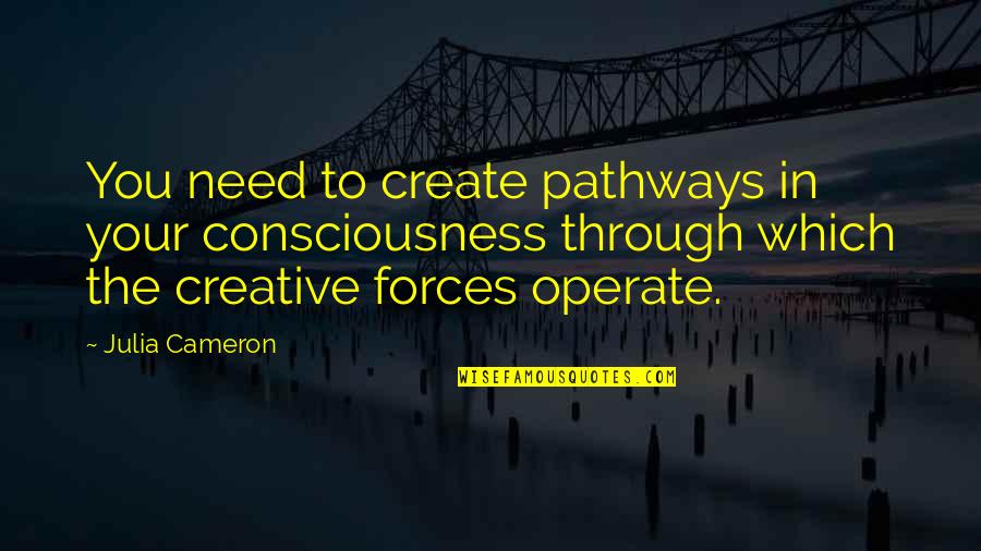 Shauntrell Jermaine Quotes By Julia Cameron: You need to create pathways in your consciousness Shauntrell Jermaine Quotes By Julia Cameron: You need to create pathways in your consciousness