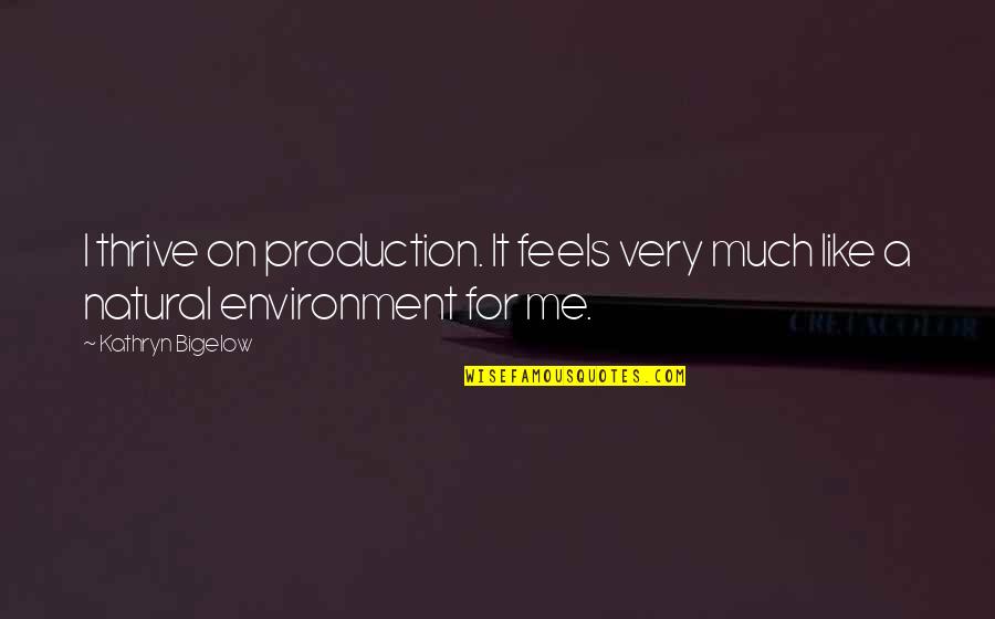 Shaw And Tenney Quotes By Kathryn Bigelow: I thrive on production. It feels very much