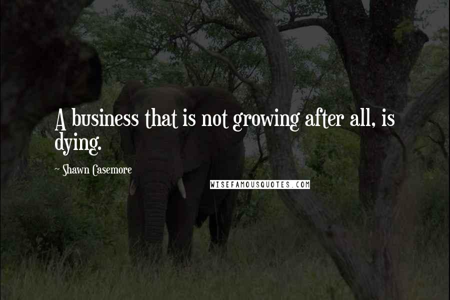 Shawn Casemore quotes: A business that is not growing after all, is dying.