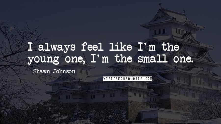 Shawn Johnson quotes: I always feel like I'm the young one, I'm the small one.