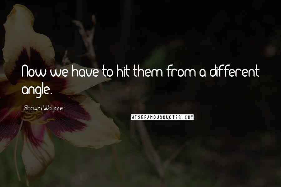 Shawn Wayans quotes: Now we have to hit them from a different angle.