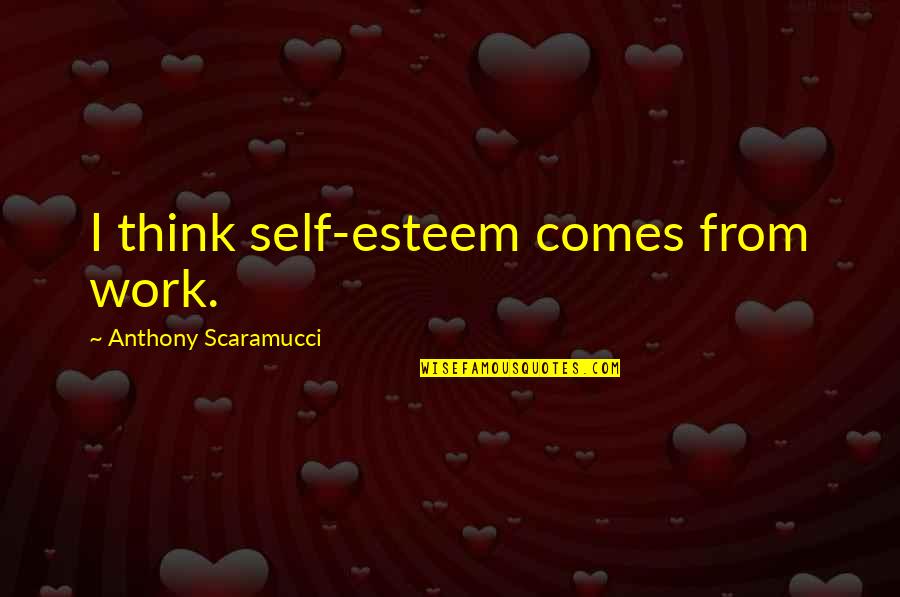 Shawshank Judgement Quote Quotes By Anthony Scaramucci: I think self-esteem comes from work. Shawshank Judgement Quote Quotes By Anthony Scaramucci: I think self-esteem comes from work.
