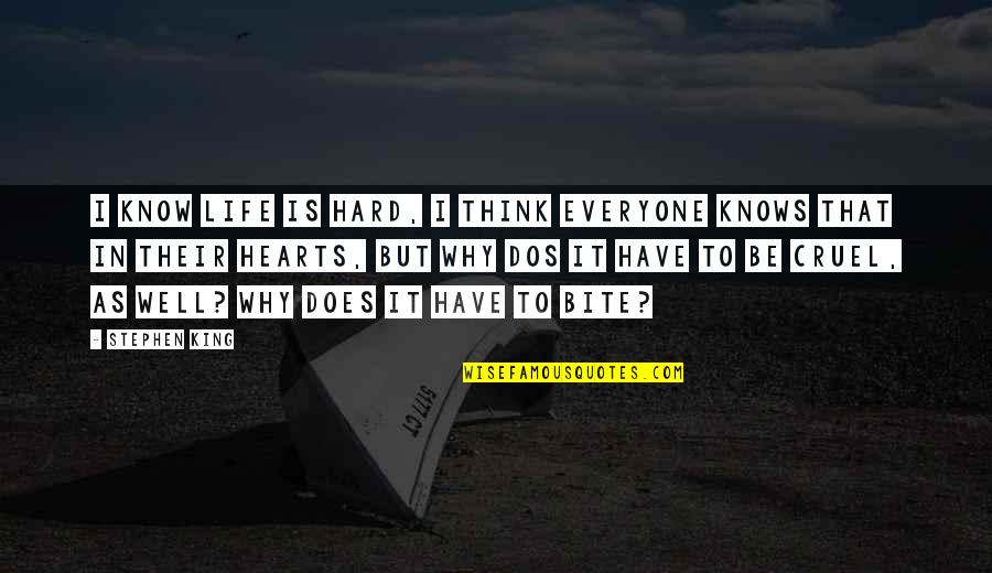 Shawshank Warden Quotes By Stephen King: I know life is hard, I think everyone Shawshank Warden Quotes By Stephen King: I know life is hard, I think everyone