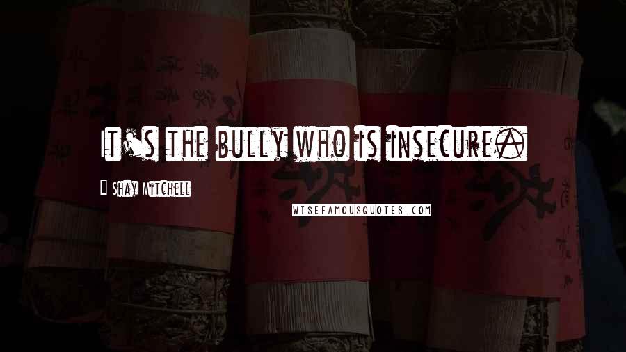 Shay Mitchell quotes: It's the bully who is insecure.