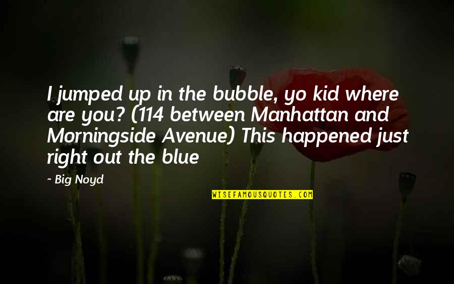 Shaykh Riad Ouarzazi Quotes By Big Noyd: I jumped up in the bubble, yo kid