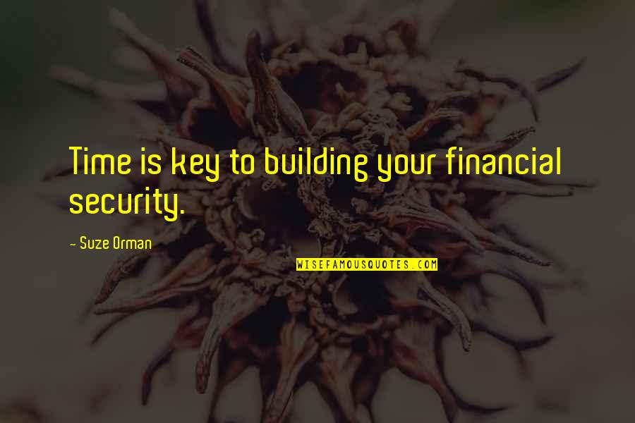 Shchekochikhin Quotes By Suze Orman: Time is key to building your financial security.