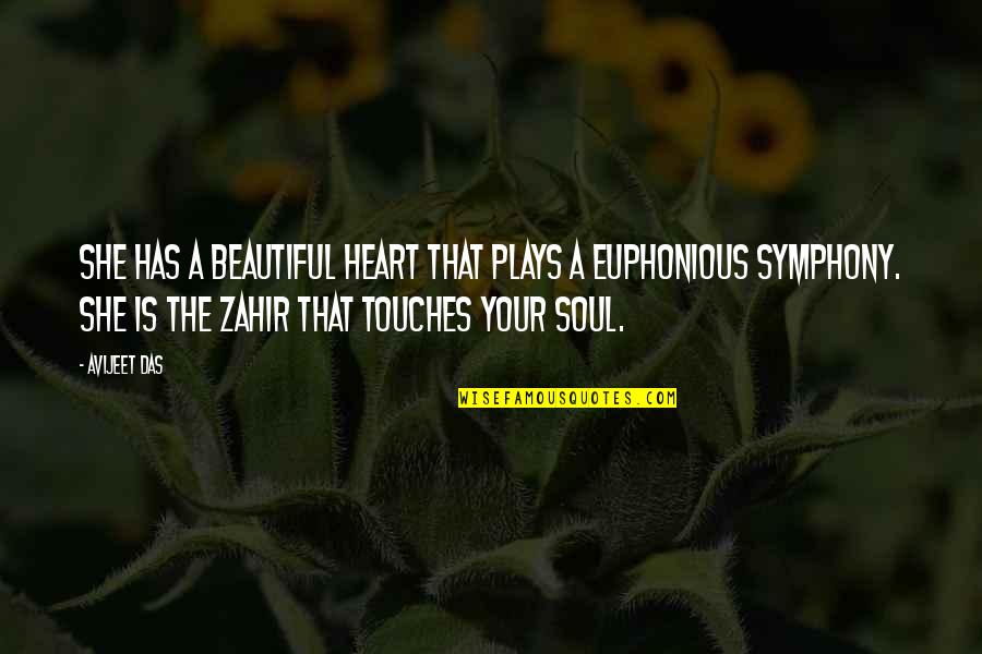 She Beautiful Quotes Quotes By Avijeet Das: She has a beautiful heart that plays a