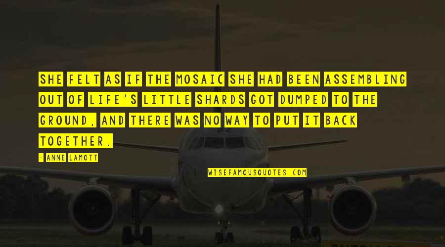 She Broken Quotes By Anne Lamott: She felt as if the mosaic she had