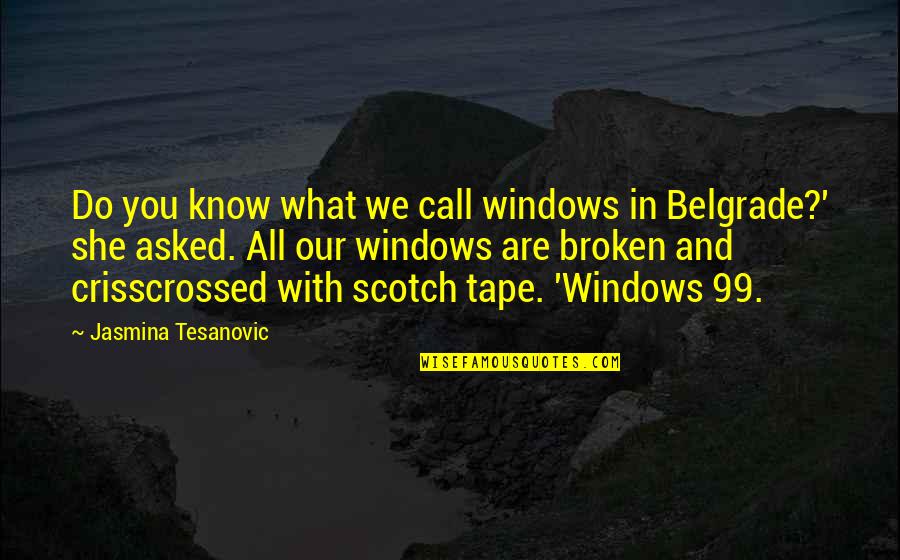 She Broken Quotes By Jasmina Tesanovic: Do you know what we call windows in She Broken Quotes By Jasmina Tesanovic: Do you know what we call windows in