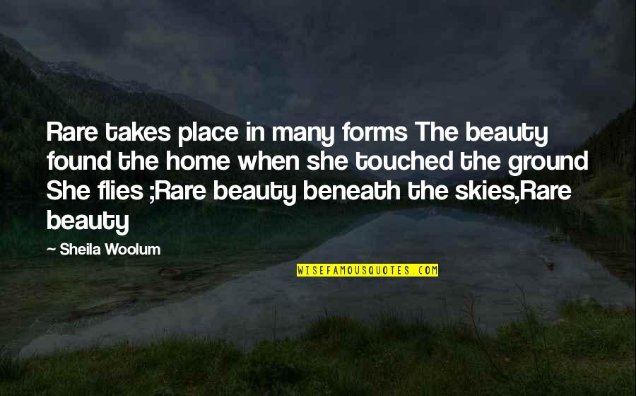 She Flies Quotes By Sheila Woolum: Rare takes place in many forms The beauty
