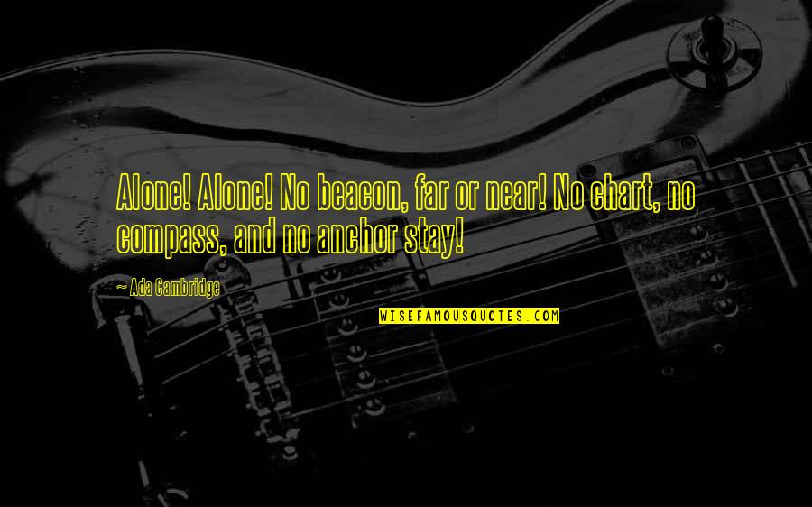 She Flies Without Wings Quotes By Ada Cambridge: Alone! Alone! No beacon, far or near! No
