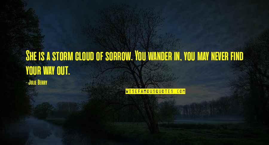 She Is A Storm Quotes By Julie Berry: She is a storm cloud of sorrow. You