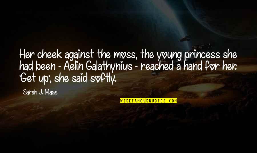She Is Fire Quotes By Sarah J. Maas: Her cheek against the moss, the young princess