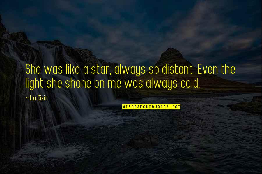 She Is Like A Star Quotes By Liu Cixin: She was like a star, always so distant.