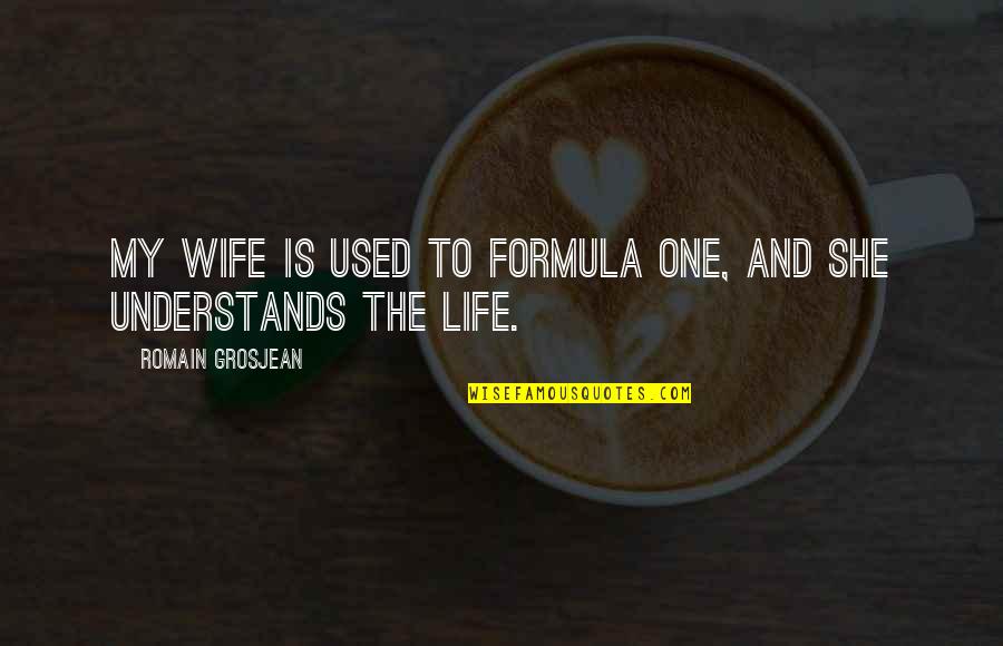 She Is My Life Quotes By Romain Grosjean: My wife is used to Formula One, and