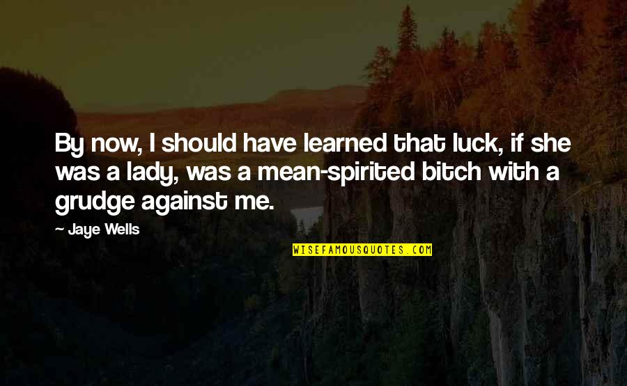 She Learned Quotes By Jaye Wells: By now, I should have learned that luck,