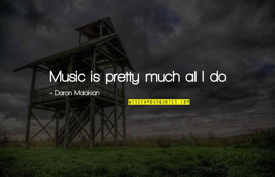 She May Not Be Perfect Quotes By Daron Malakian: Music is pretty much all I do.