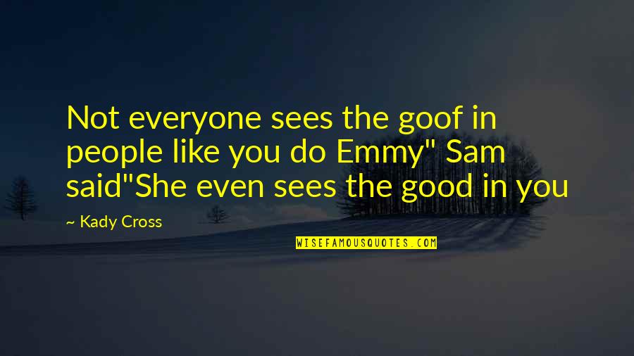 She Sees Quotes By Kady Cross: Not everyone sees the goof in people like
