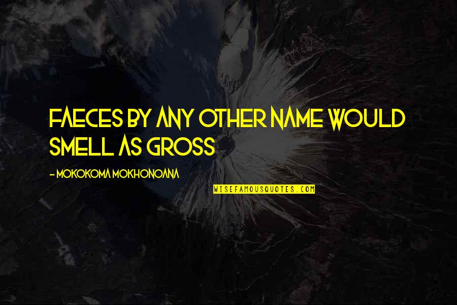 She Thinks I'm Stupid Quotes By Mokokoma Mokhonoana: Faeces by any other name would smell as