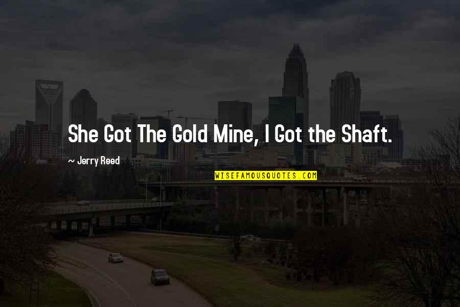 She Was Not Mine Quotes By Jerry Reed: She Got The Gold Mine, I Got the
