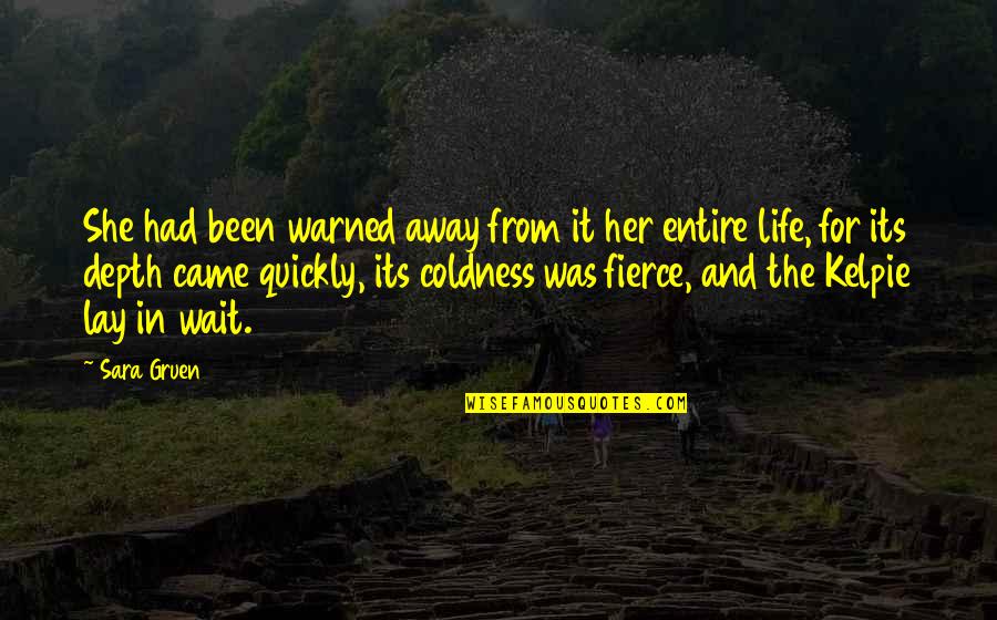 She Was Warned Quotes By Sara Gruen: She had been warned away from it her